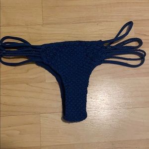 Rove swimwear navy blue crochet bottoms